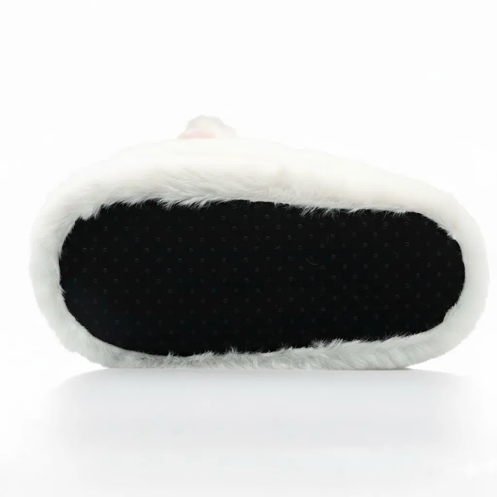 Animal Slippers – Non-Slip Sole Non-slip sole of 3D lamb animal indoor slippers for children