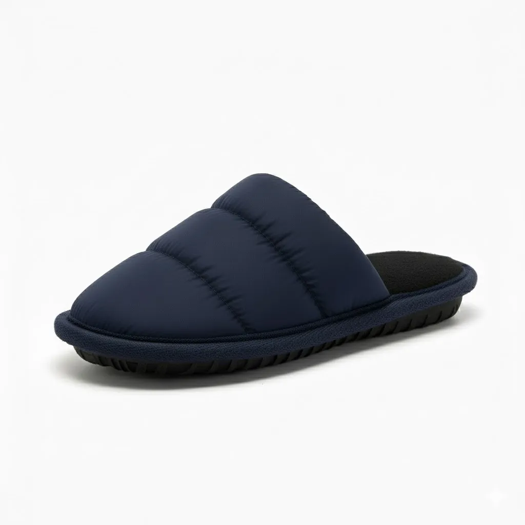 Boys Stylish Indoor Slippers – Back Design Back design of boys stylish indoor slippers with secure heel support