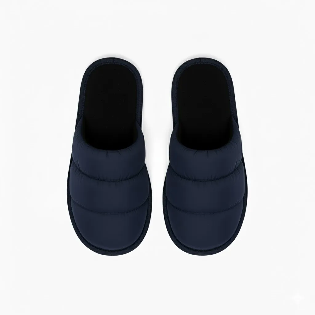 Boys Stylish Indoor Slippers – Top View Top view of boys stylish indoor slippers highlighting stylish upper
