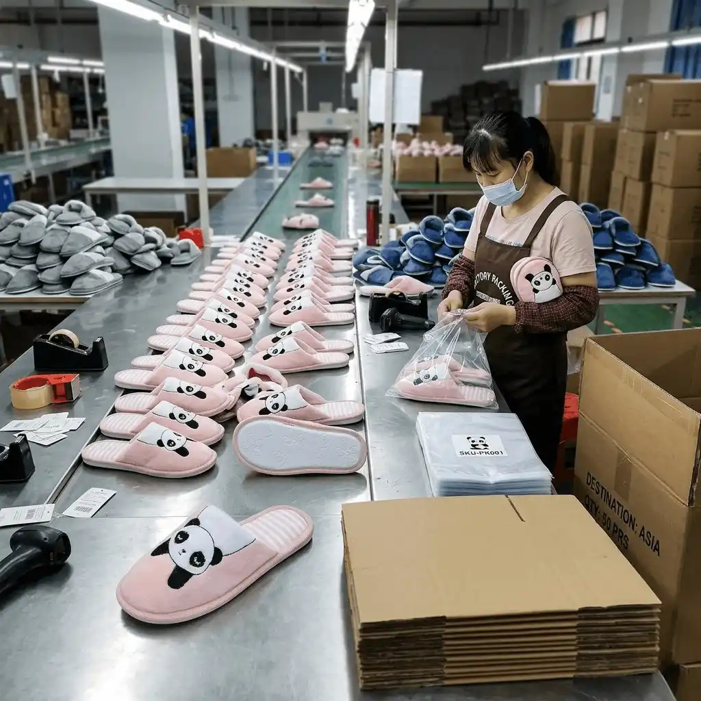 Premium welt-stitched indoor slippers with durable construction and corduroy fabric details