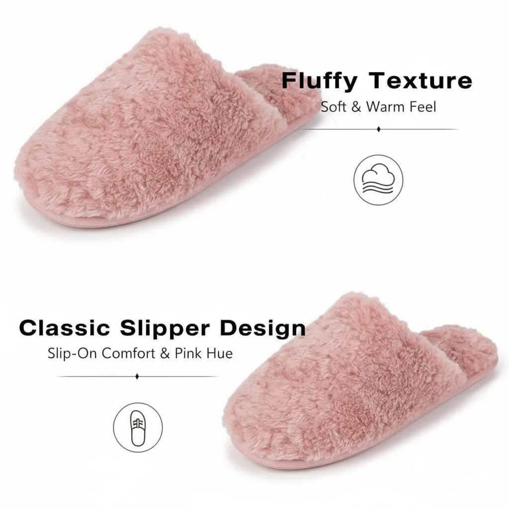 UT-WS1009 Teddy Plush Slippers Features