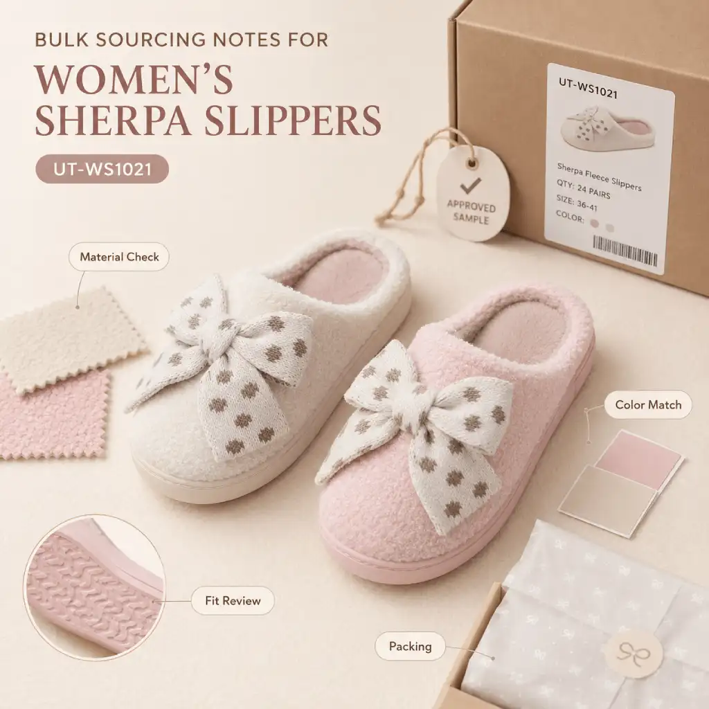 UT-WS1021 Sherpa Fleece Slippers Bulk Sourcing Review