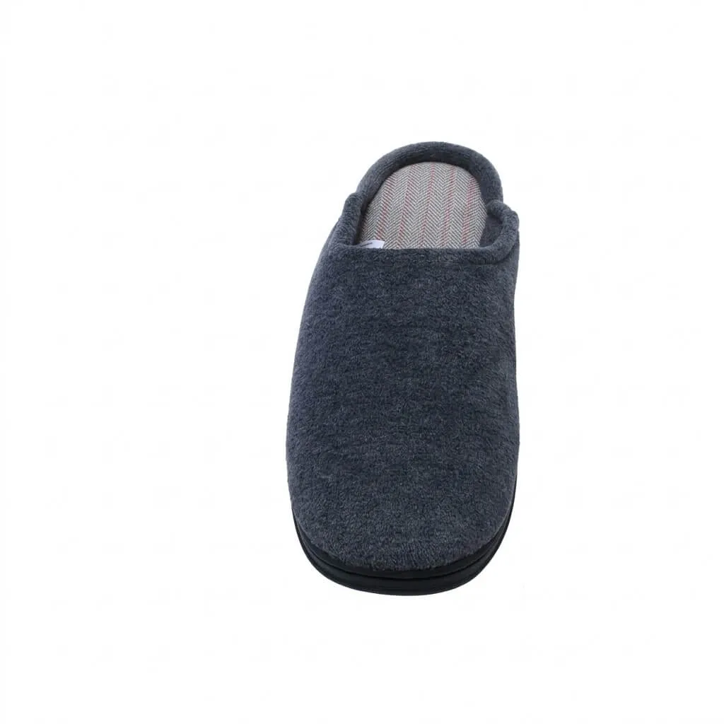 Grey Open Heel Structure – UT-MS1009 open heel design grey slippers Velvet Open Back Slippers