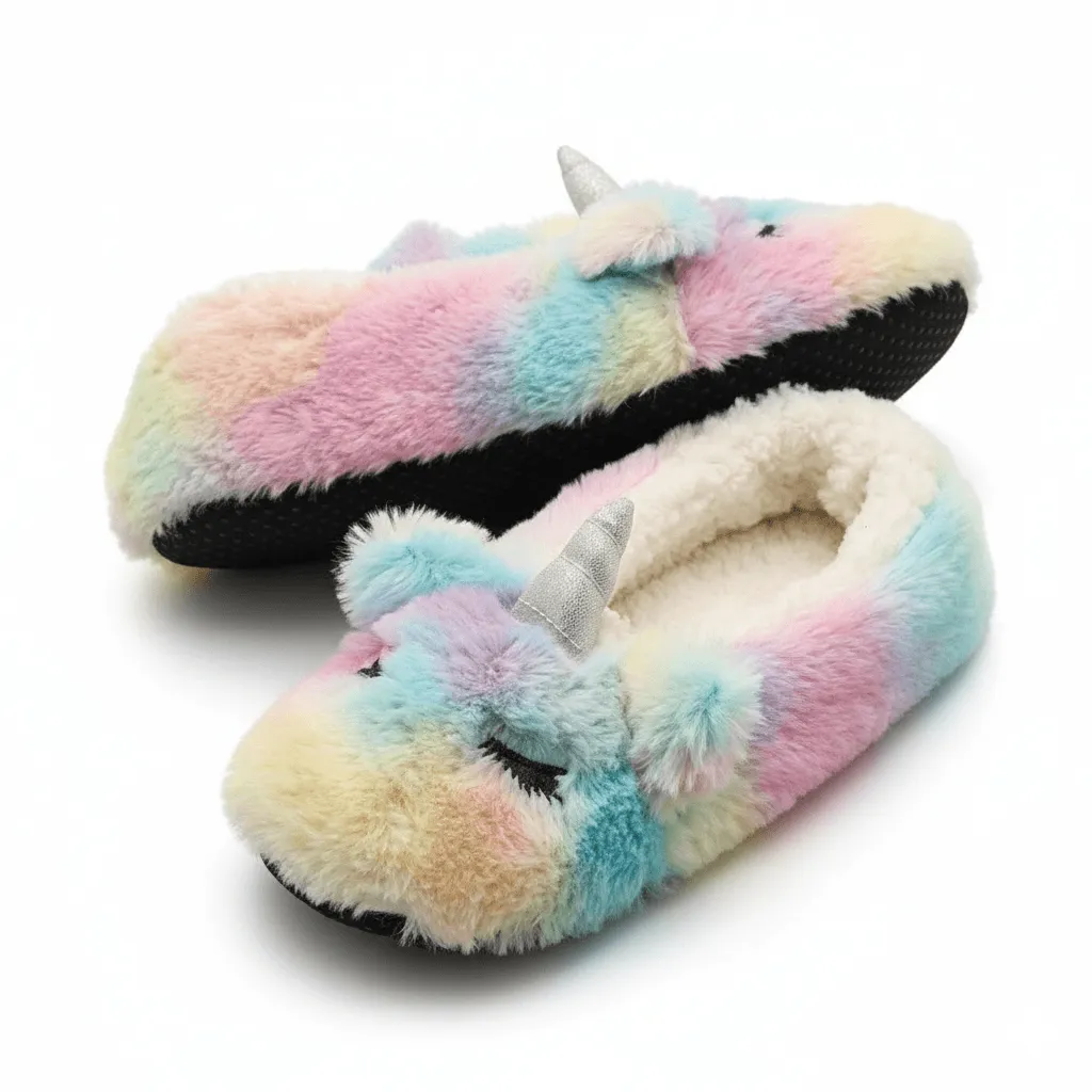 Rainbow Inner Padding – UT-WS1031 cushioned inner lining colorful ballet slippers Rainbow Unicorn Ballerina Slippers