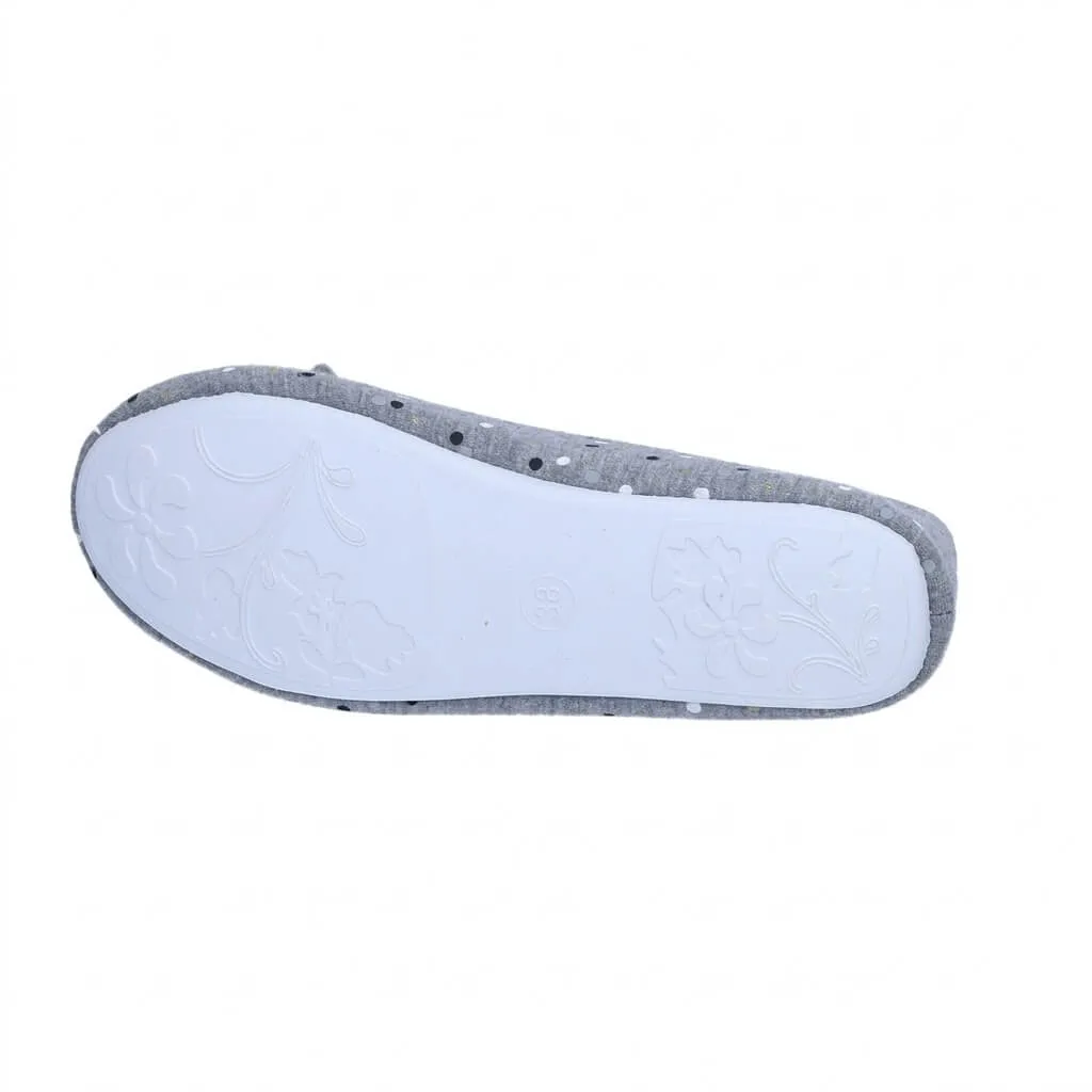 Bow Jersey Ballerina Slippers Sole – UT-WS1033 anti slip sole grey ballet slippers Bow Jersey Ballerina Slippers