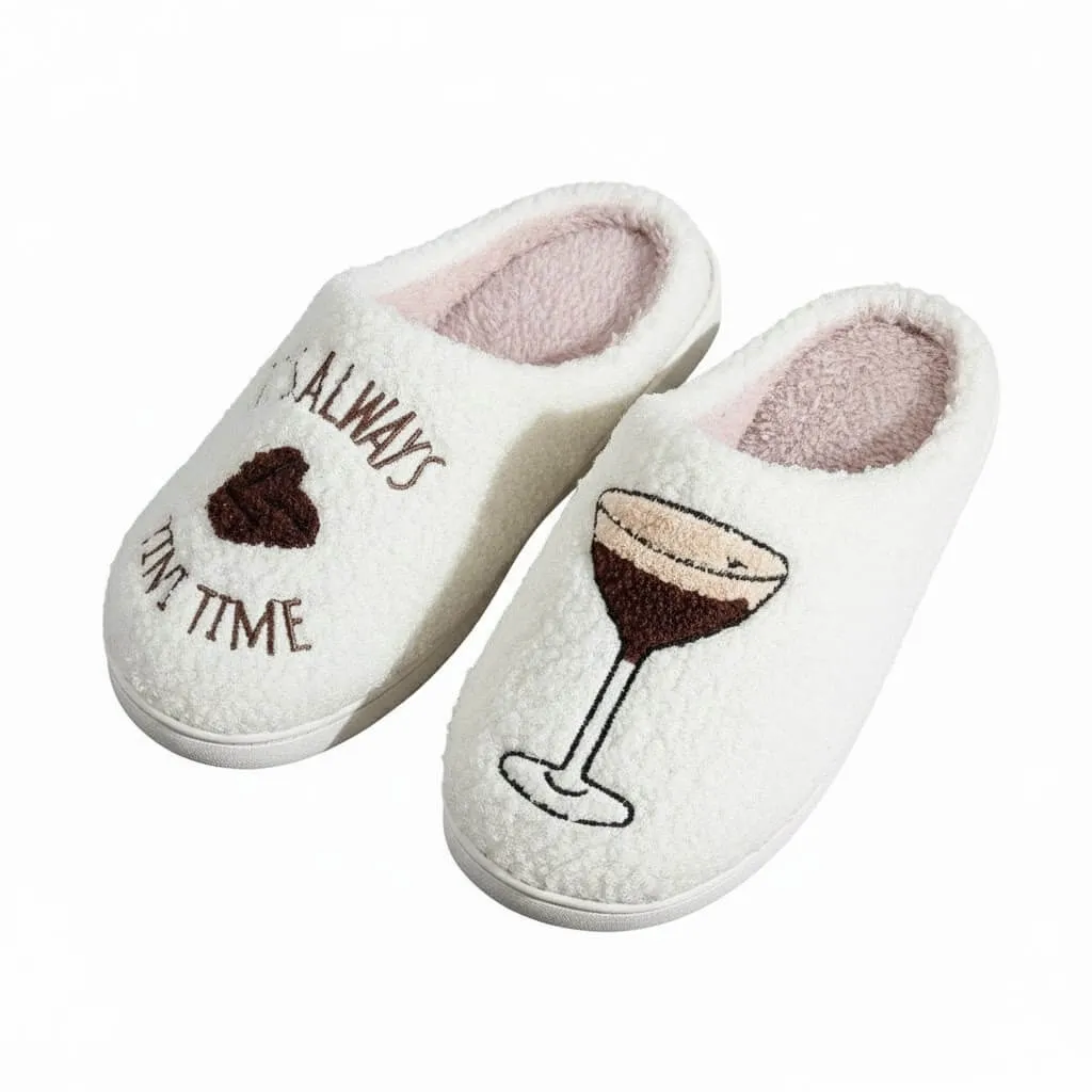 Private Label Indoor Slippers Logo Embroidery