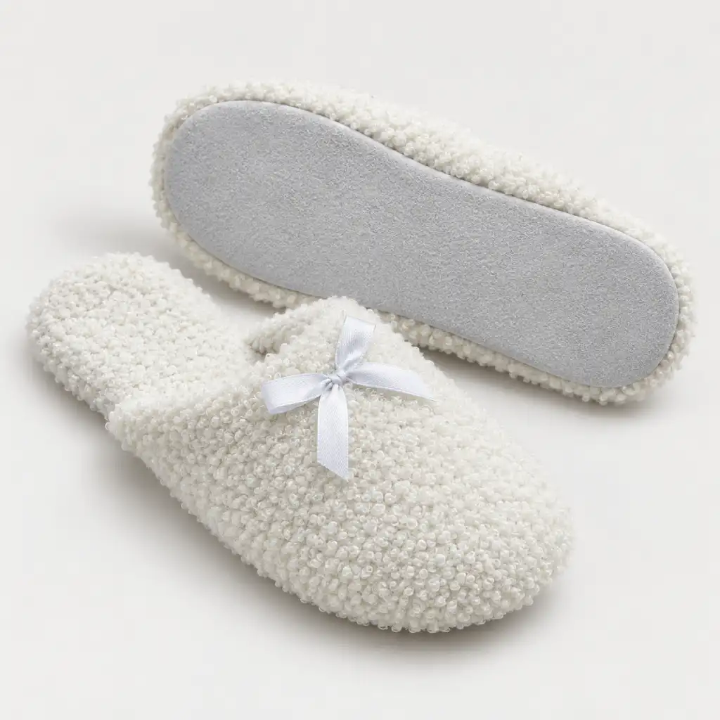 Women’s teddy fleece slippers with faux suede outsole for indoor use, style UT-WS1083